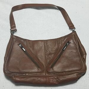 Transetter Brown Leather Shoulder Bag